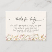Wildflower Baby Shower Books for Baby カード (正面)