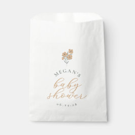 Wildflower Baby Shower Favor Bags - Orange フェイバーバッグ