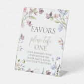 Wildflower Baby Shower Favors Table Sign 台座サイン (正面)