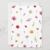 Wildflower Baby Shower Find the Guest Bingo Game  招待状 (裏面)