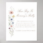 Wildflower Baby Shower How Big Is Mommy's Belly ポスター (正面)