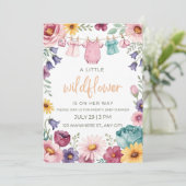Wildflower Baby Shower Invitation 🌸 ボヘミアン フラワー 招待状 (スタンド正面)