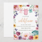 Wildflower Baby Shower Invitation 🌸 ボヘミアン フラワー 招待状 (正面/裏面)