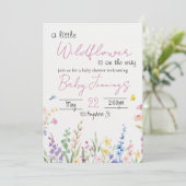 Wildflower Baby shower invitation 招待状 (スタンド正面)