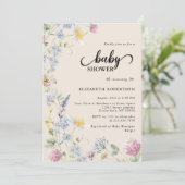 Wildflower Baby Shower Invitation 招待状 (スタンド正面)