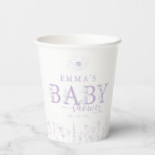 Wildflower Baby Shower | Lavender Floral Paper Cup 紙コップ (裏面)