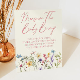 Wildflower Baby Shower Measure The Baby Bump 台座サイン