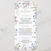 Wildflower Baby Shower Menu Card メニュー (正面)