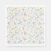 Wildflower Baby Shower Napkins スタンダードランチョンナプキン (正面)