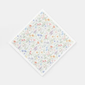 Wildflower Baby Shower Napkins スタンダードランチョンナプキン (角)