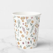 Wildflower Baby Shower Paper Cups - Orange 紙コップ (右)