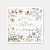 Wildflower Baby Shower Paper Napkins スタンダードカクテルナプキン (正面)