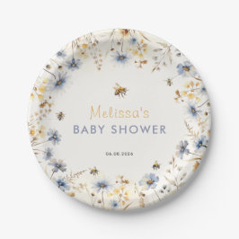 Wildflower Baby Shower Spring  ペーパープレート