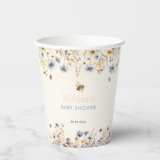 Wildflower Baby Shower Spring 紙コップ (正面)