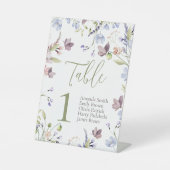 Wildflower Baby Shower Table Number 台座サイン (正面)