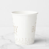 Wildflower Baby Shower | Taupe Floral Paper Cup 紙コップ (右)