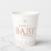 Wildflower Baby Shower | Terracotta Floral  紙コップ (正面)