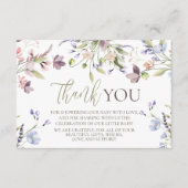 Wildflower Baby Shower Thank You Card エンクロージャーカード (正面)