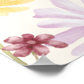 Wildflower Baby Shower Welcome Poster ポスター (角)