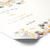 Wildflower Baby Shower Welcome Sign - Spring Theme フォトプリント (角)