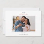 Wildflower Baby Ultrasound Photo Announcement Card 招待状 (裏面)