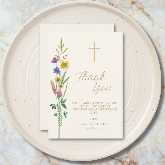 Wildflower Baptism  サンキューカード