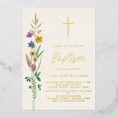 Wildflower Baptism  箔招待状 (正面)