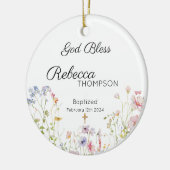 Wildflower Baptism Girl セラミックオーナメント (左)