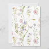 Wildflower Baptism Girl Invitation 招待状 (裏面)