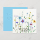 Wildflower Bee Bridal Shower Thank You Card サンキューカード (正面/裏面)