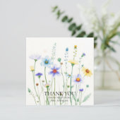 Wildflower Bee Bridal Shower Thank You Card サンキューカード (スタンド正面)