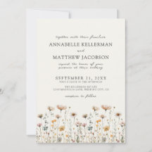 Wildflower Beige Boho Floral Wedding