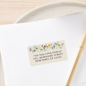 Wildflower Beige Return Address ラベル
