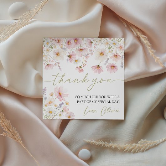 Wildflower Birthday Favor Tags フェイバータグ