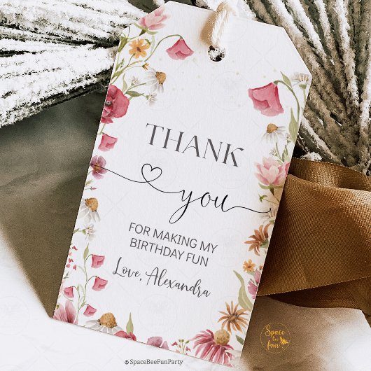 Wildflower Birthday Garden Party  ギフトタグ