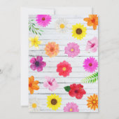 Wildflower Birthday Invitation, Flower Invite 招待状 (裏面)