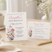 Wildflower Birthday Party 出欠カード