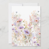 Wildflower Birthday Thank You Card 招待状 (裏面)