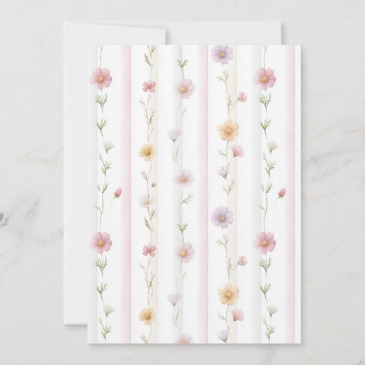 Wildflower Birthday Time Capsule Card 招待状 (裏面)
