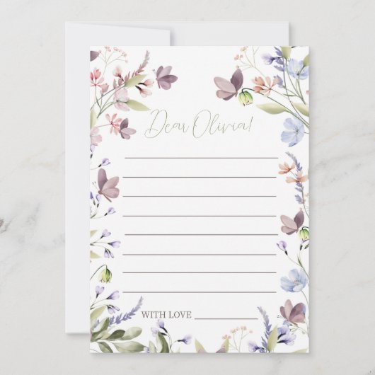 Wildflower Birthday Time Capsule Card 招待状 (正面)