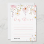 Wildflower Birthday Time Capsule Card 招待状 (正面)