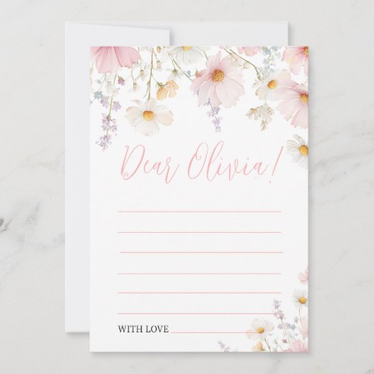 Wildflower Birthday Time Capsule Card 招待状 (正面)