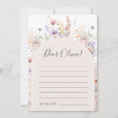 Wildflower Birthday Time Capsule Card 招待状 (正面)