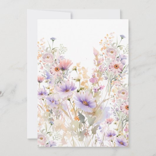 Wildflower Birthday Time Capsule Card 招待状 (裏面)