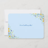 Wildflower Bliss 美しい花嫁衣裳の結婚式 出欠カード (裏面)
