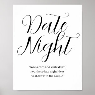 Wildflower Bloom Date Night Idea Sign Date Night ポスター