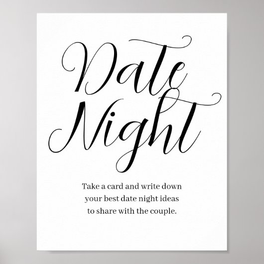 Wildflower Bloom Date Night Idea Sign Date Night ポスター (正面)