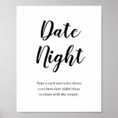 Wildflower Bloom Date Night Idea Sign  Date Night  ポスター (正面)