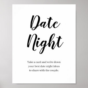 Wildflower Bloom Date Night Idea Sign Date Night ポスター