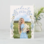 Wildflower Bloom Graduation Party サンキューカード (スタンド正面)
